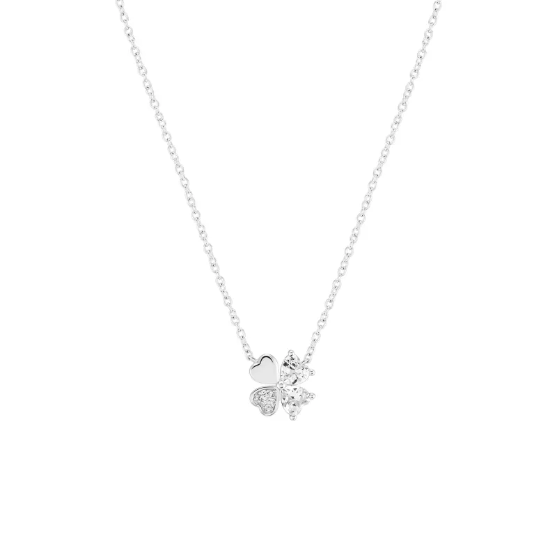 Unike Classy Clover Silver Necklace UK.CL.1204.0228