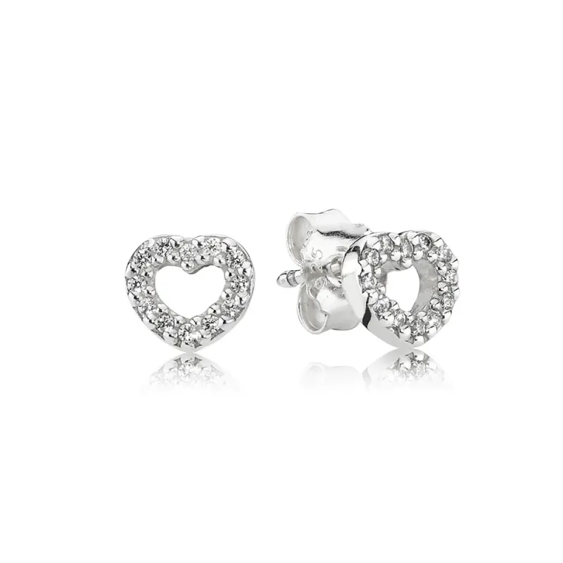 Pandora Earrings Hear Stud 290528CZ