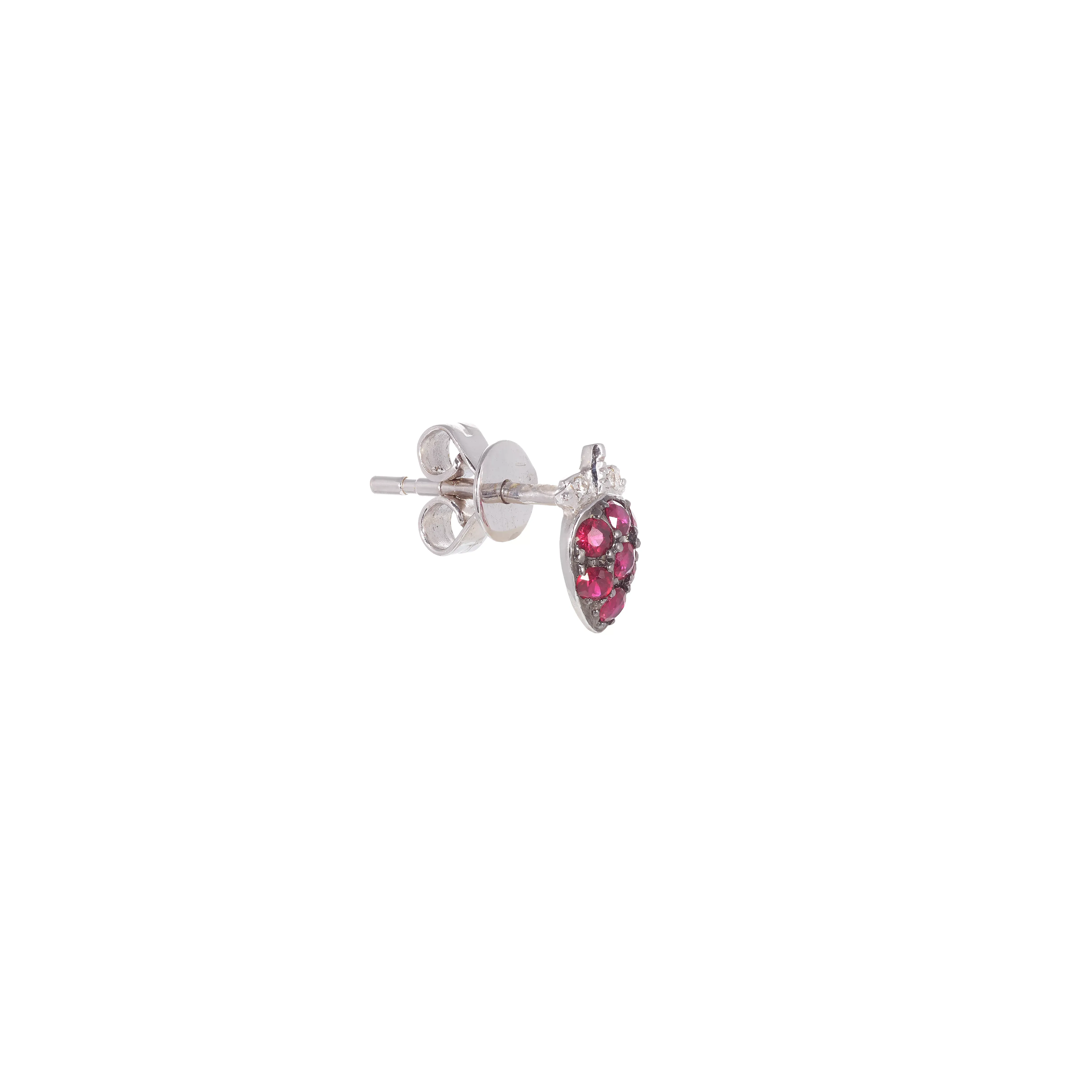 Image Strawberry Earrings with Diamonds and Rubies