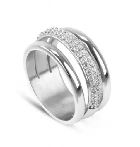Anel Silver Frost Crystal