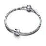 Cut-out star sterling silver charm with clear cubic zirconia 792827C01
