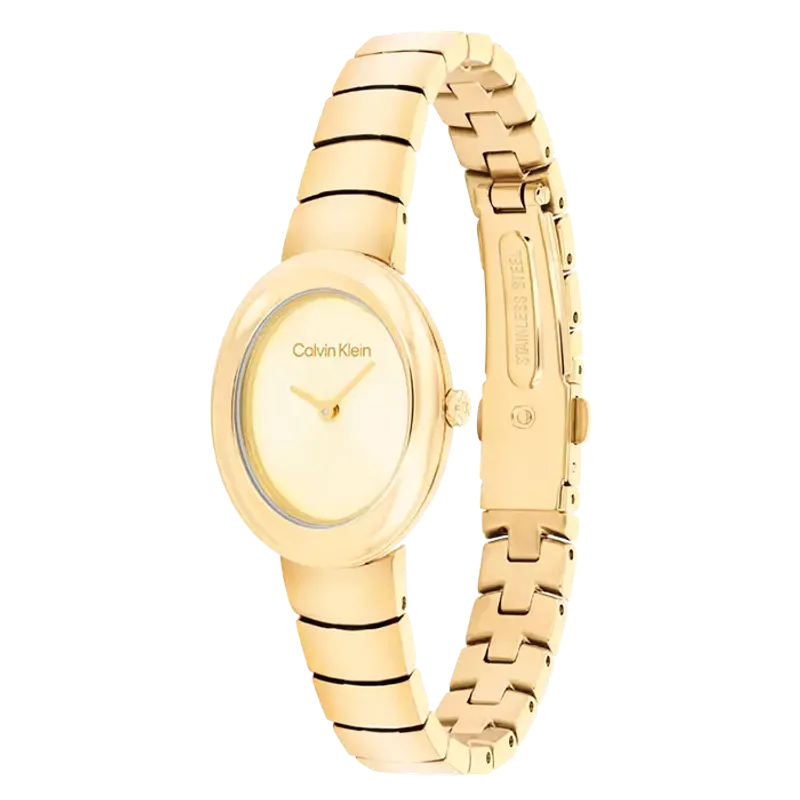 Calvin Klein Twisted Bezel Dourado 25100147