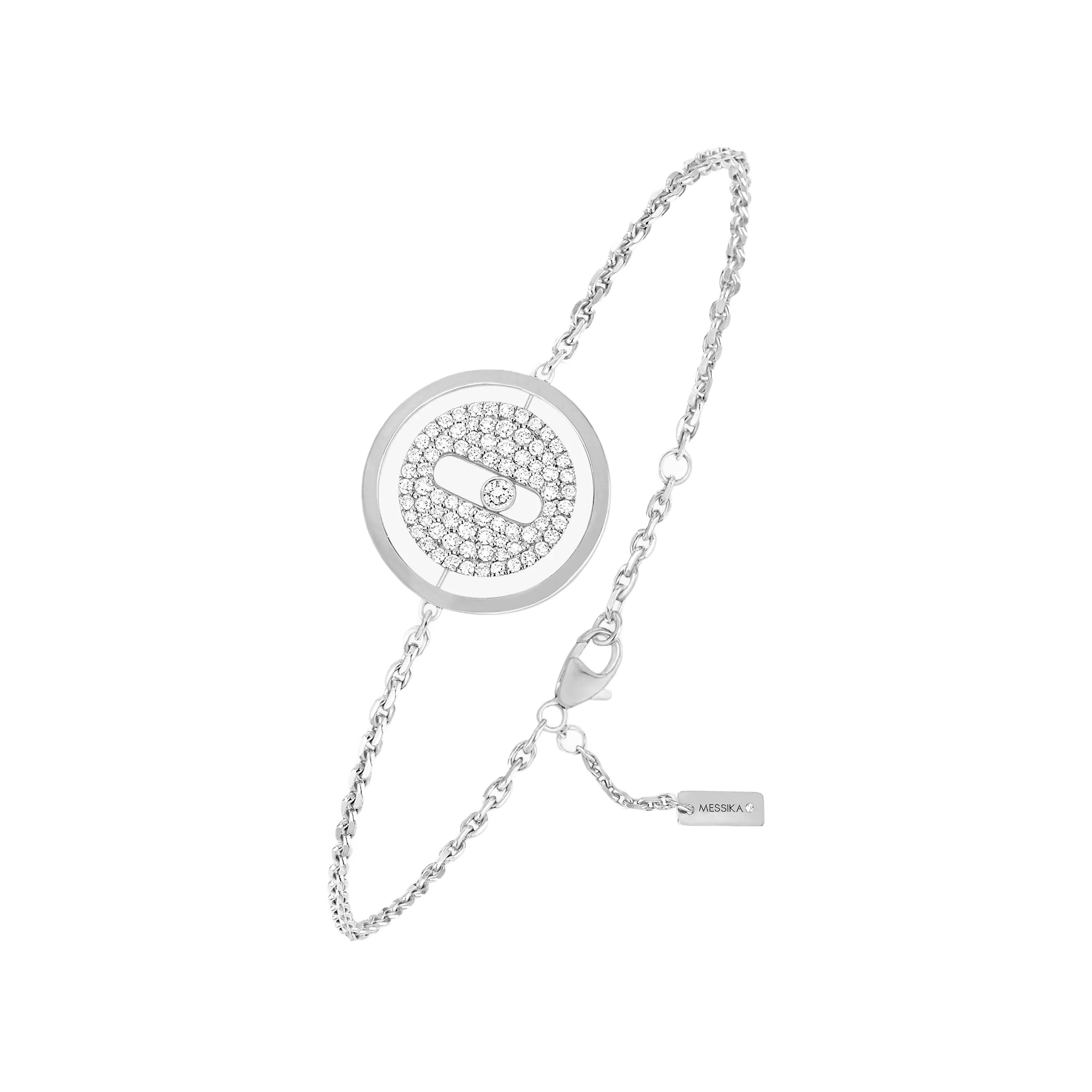 Pulseira Lucky Move ouro branco com diamantes