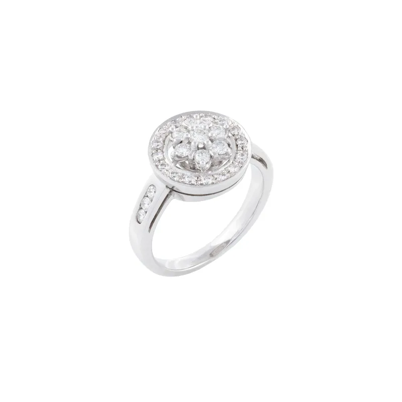 Marcolino Anel Ouro Branco com Diamantes AN1857.OB
