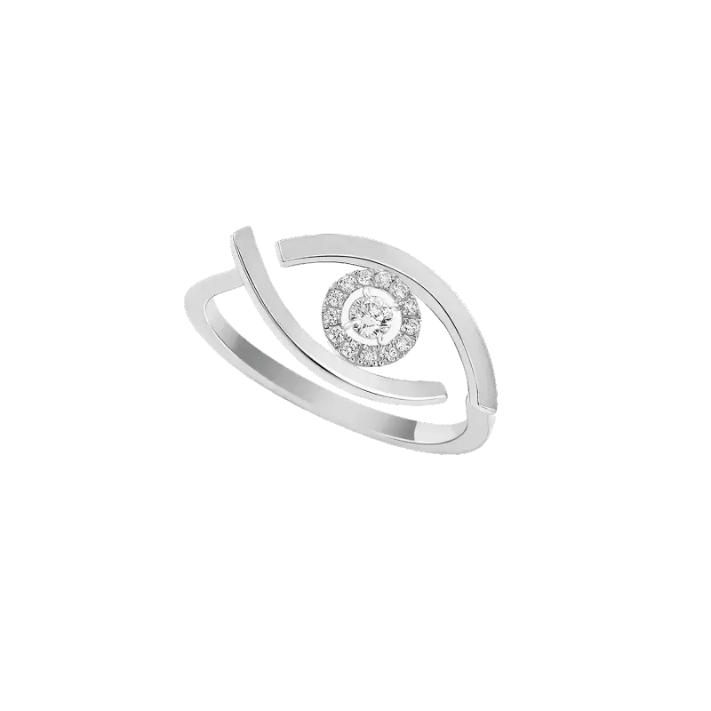 Messika White Gold Diamond Ring Lucky Eye MEK35AN10036YG54