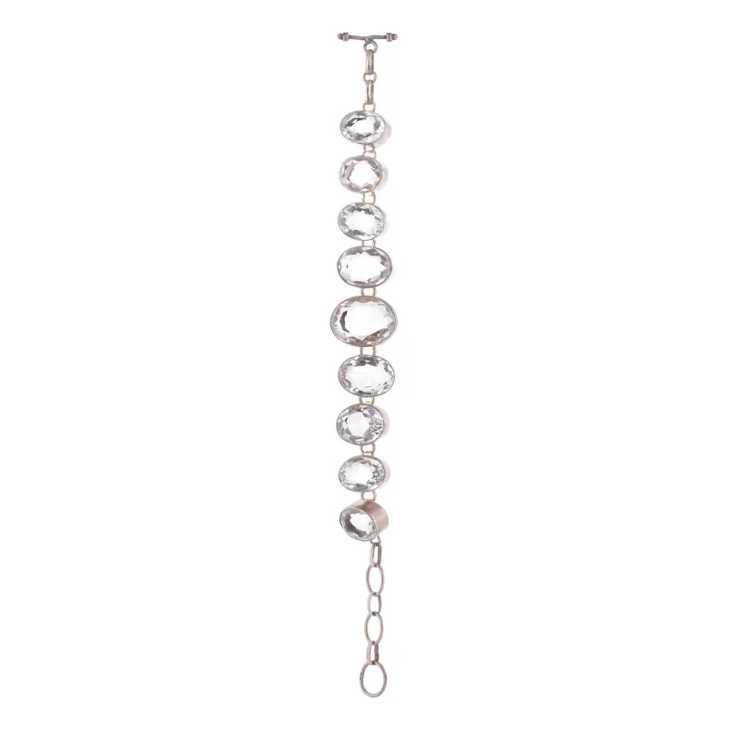 Marcolino Koh-I-Noor Silver Bracelet with Rock Crystal K9P19003CZ