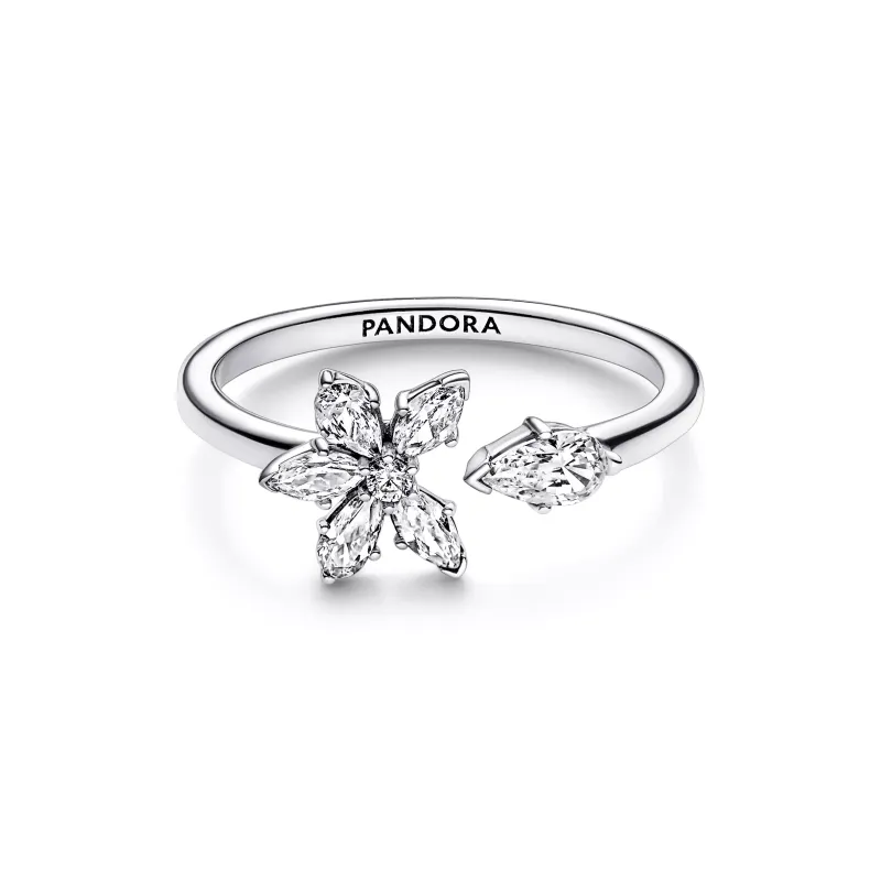 Pandora Anel Aberto Sparkling Herbarium 192611C01-54