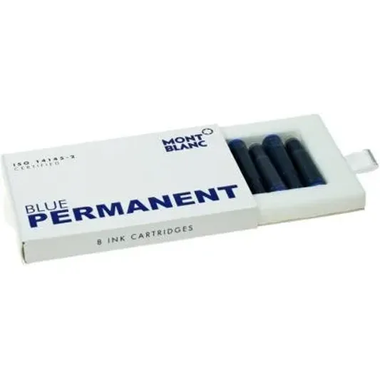 Montblanc Ink Cartr Permanent Blue 1Pack=8Cartr 128208