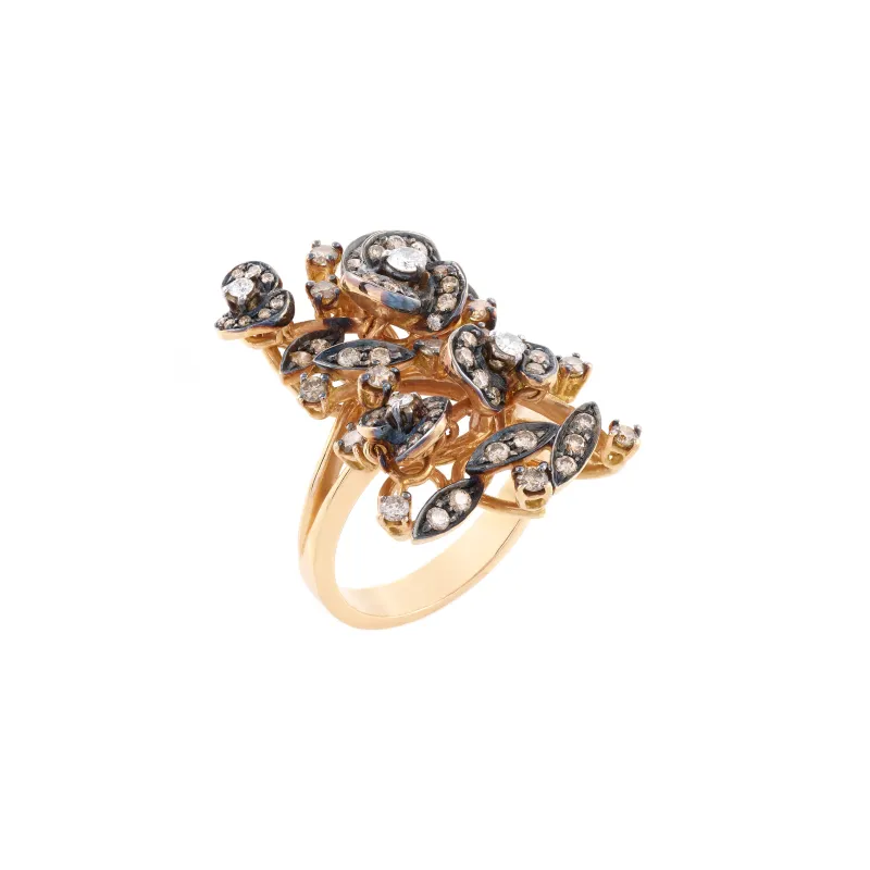 Marcolino Anel Rotas e Rotas Boheme Ouro Rosa Z1521MRL