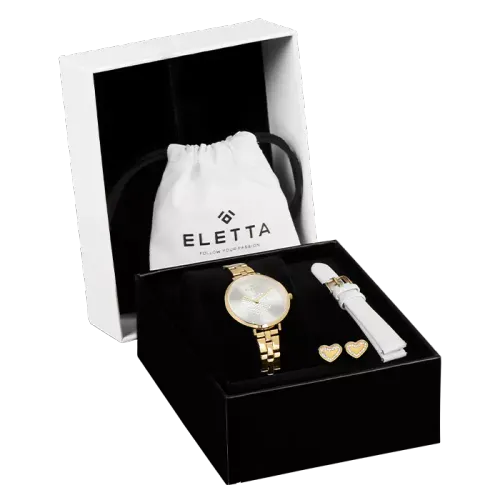 Image Box Relógio Mulher Hearts Gold