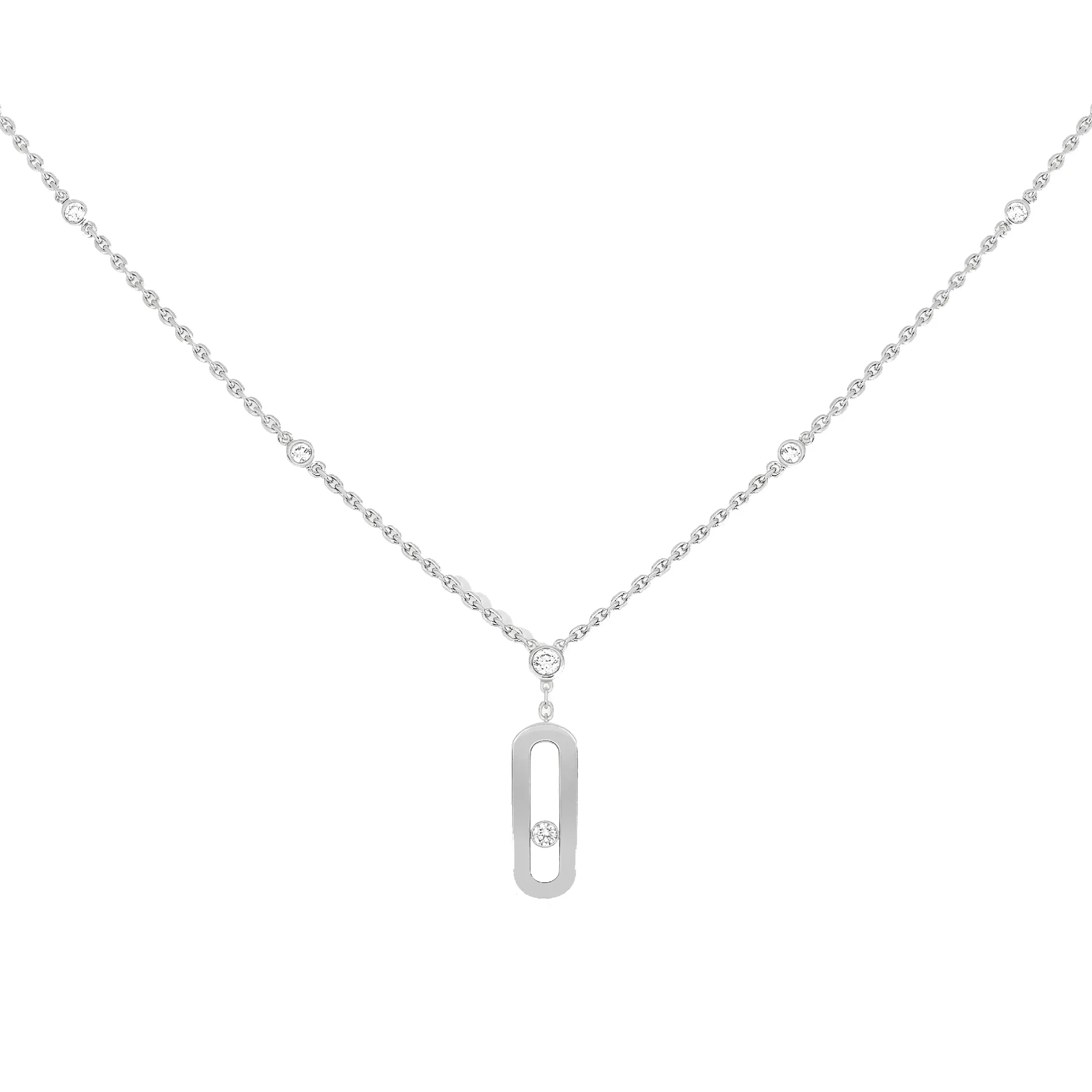 Fio Move Uno Ouro Branco com diamantes