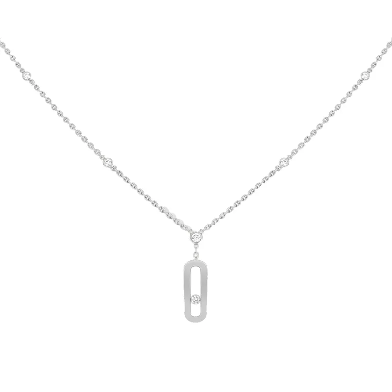 Messika White Gold Diamond Long Necklace Move Classique MEK.01.FI.10111.WG