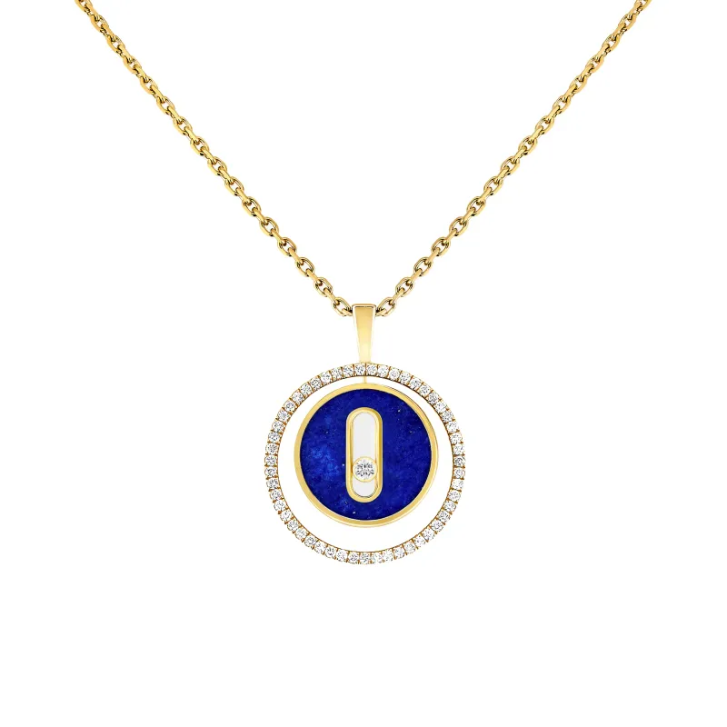 Messika Colar Lucky Move Lapis Lazuli Ouro Amarelo com Diamantes MEK.33.FI.11978.YG