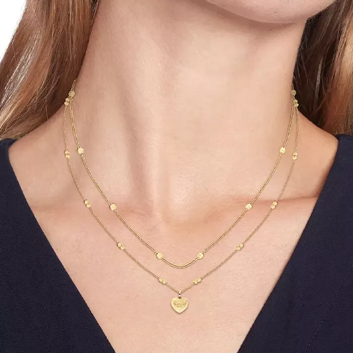 Image Necklace Heart Pend Gold