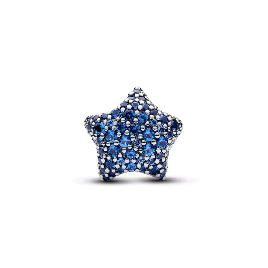 Pandora Star sterling silver charm with stellar blue crystal         793026C01
