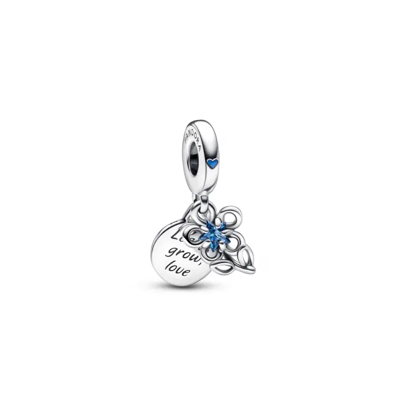 Pandora Blooming Flower Double Dangle Charm 792293C01