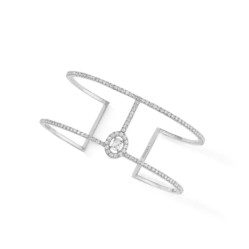 Messika Pulseira Glam´Azone Ouro Branco com Diamantes MEK.22.PU07428WG-S