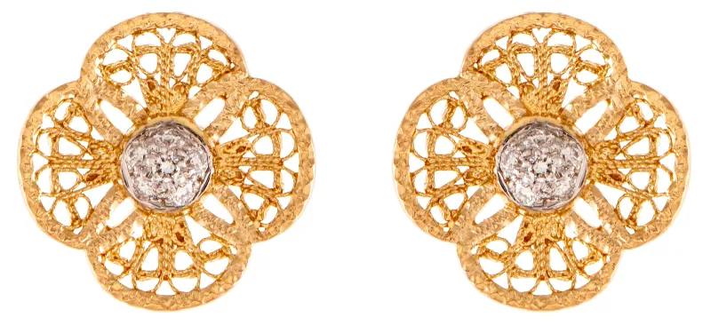 Eleutério Yellow Gold Earrings BROA0001