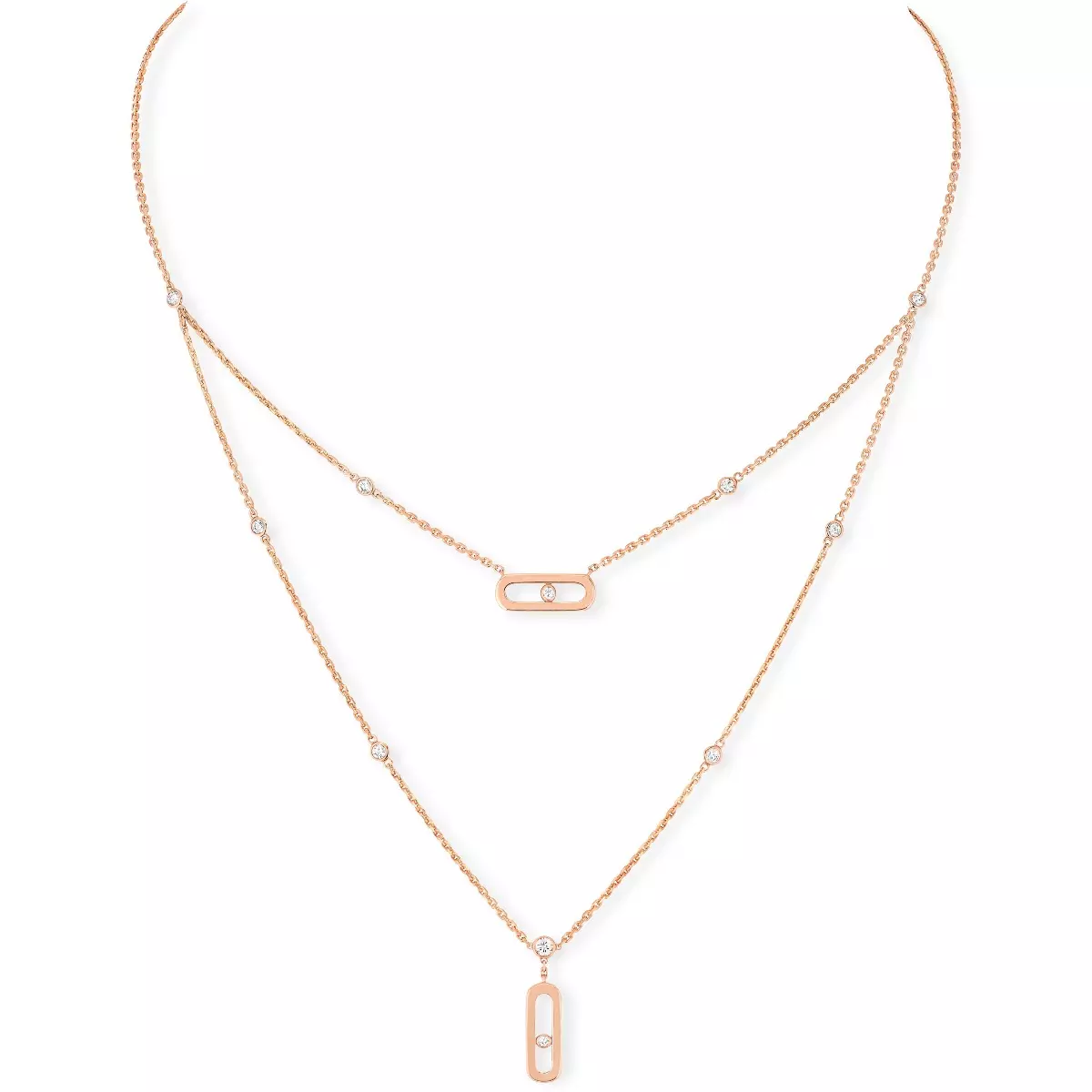 Fio Move Uno ouro rosa com diamantes