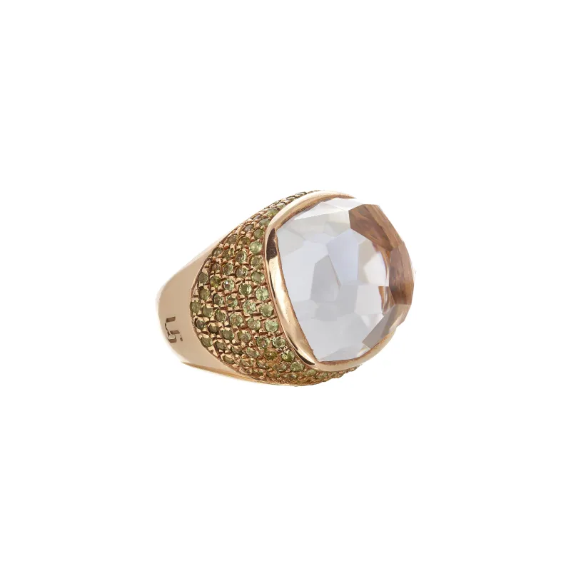 Marcolino Anel Verdegreen em Prata VGAN004CR-PE