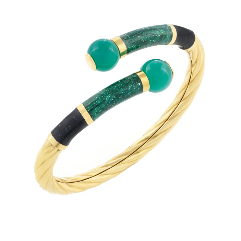 Marcolino Escrava em Ouro Amarelo C/ Esmalte 200173