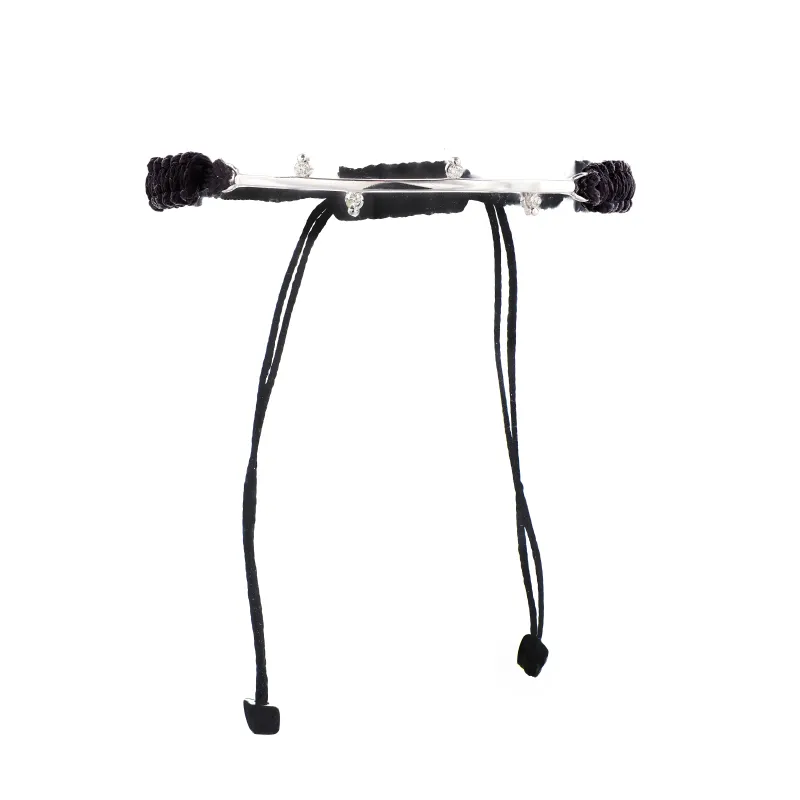 Marcolino Pulseira Fio Preto com Barra 7090-B-B