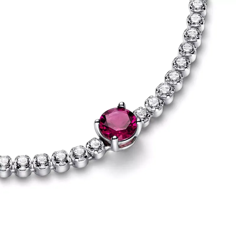 Pandora Pulseira Red Sparkling Round Pavé 592403C01-16