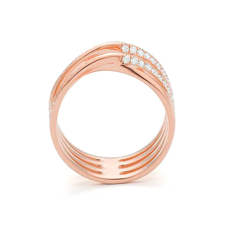 Imagem Anel Ouro Branco com Diamantes