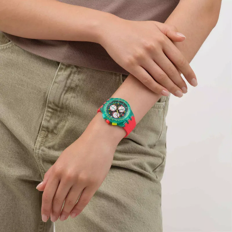 Swatch FW25 - SWATCH NEON EMERALD CHRONO SUSG409