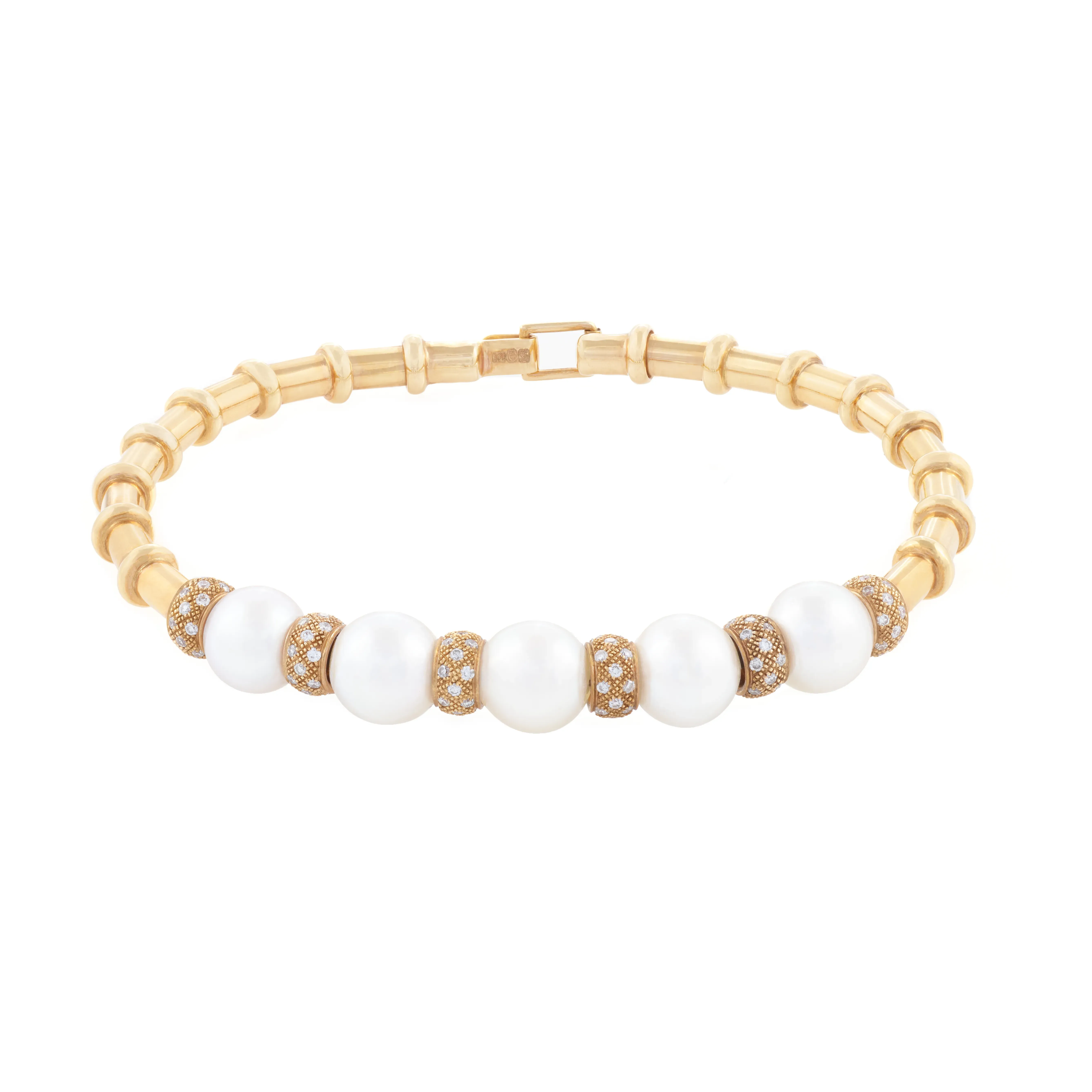 Pulseira Ouro Rosa com Diamantes                            