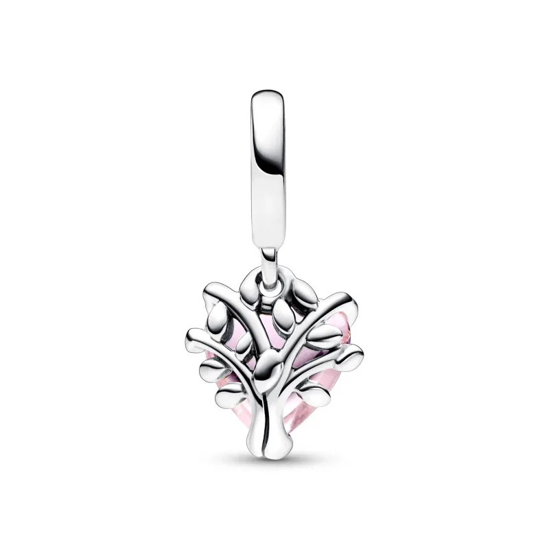 Pandora Pink Family Tree & Heart Dangle Charm 792654C01