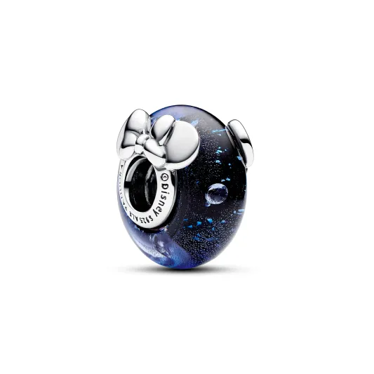 Pandora Conta Vidro Murano Azul Mickey e Minnie Disney 792958C01