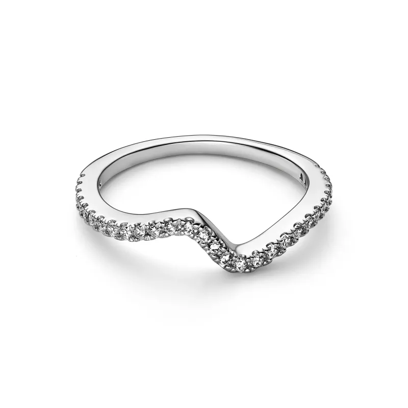 Pandora Anel Sparkling Wave 192539C01-56
