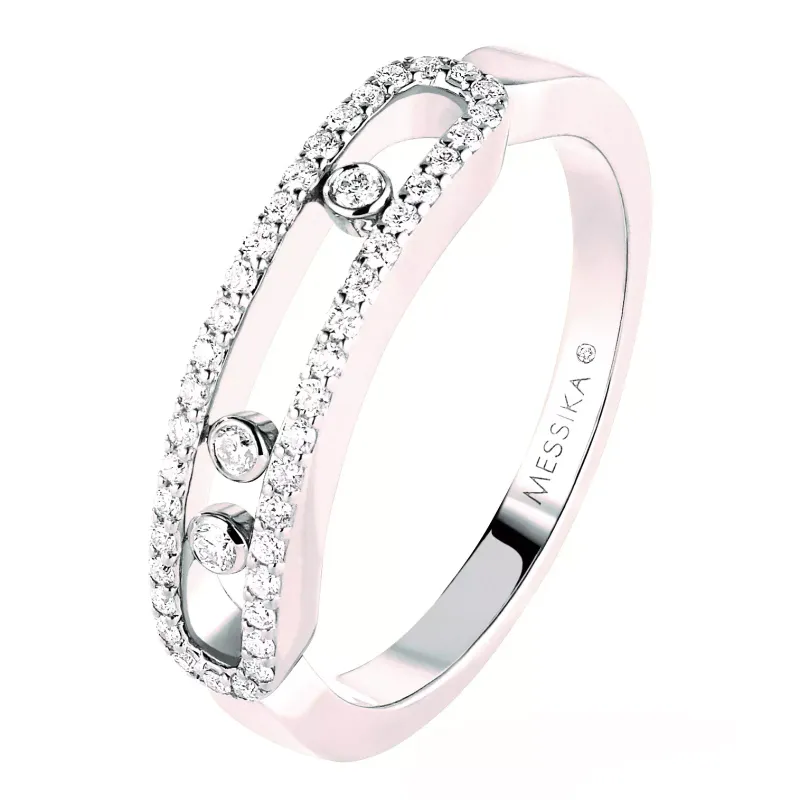 Messika White gold ring with diamonds Baby Move Classique MEK01AN04683WG53