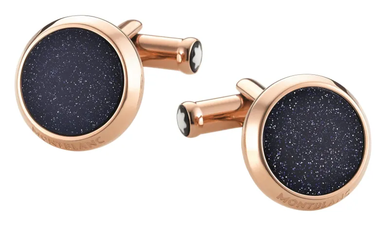 Montblanc Jewlery Cuff Links, Round, Stainless Steel 5N PVD 112908