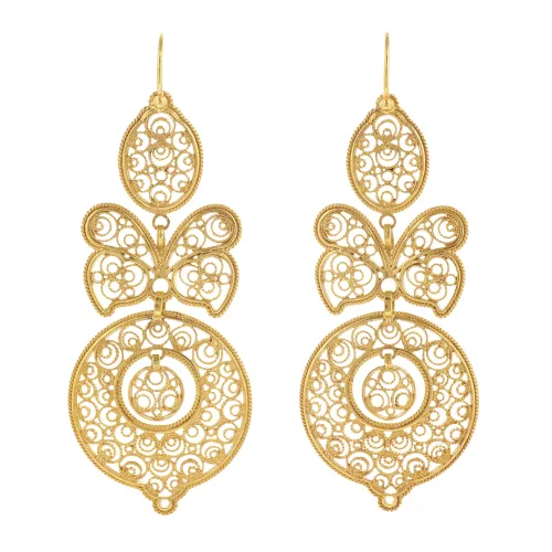 Brincos Filigrana Ouro Amarelo