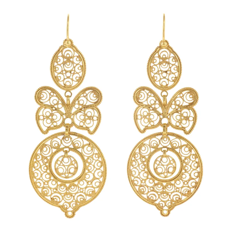 Marcolino Brincos Filigrana Ouro Amarelo 01BR-OA1440-094