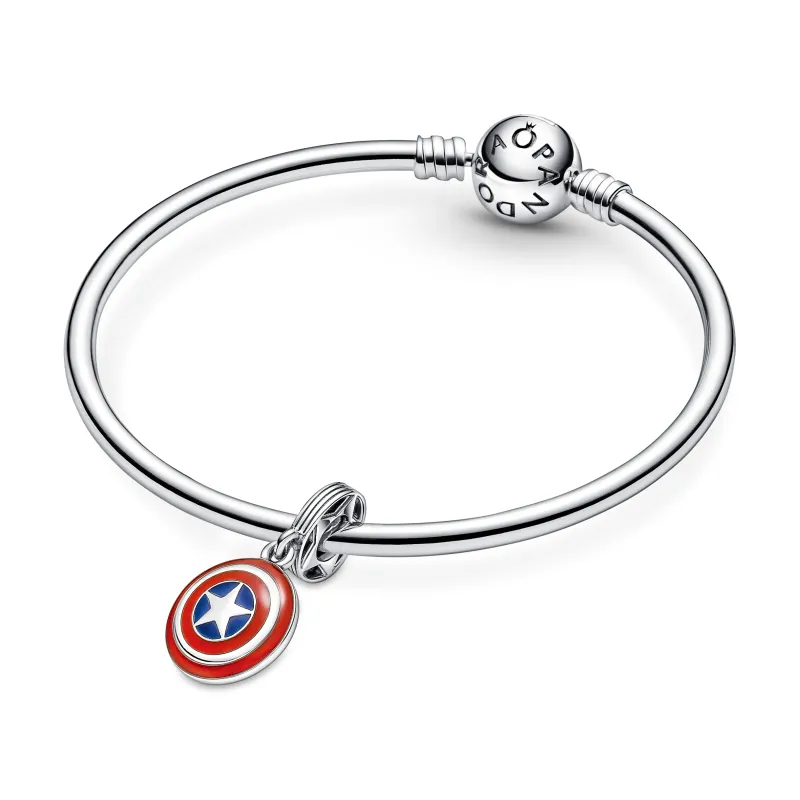Pandora Marvel Captain America Shield sterling silver dangle 790780C01