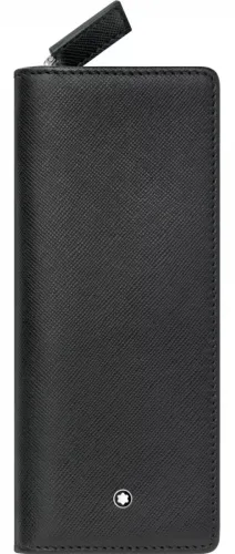 Image Leather- Sartorial 2 Pen Pouch Black