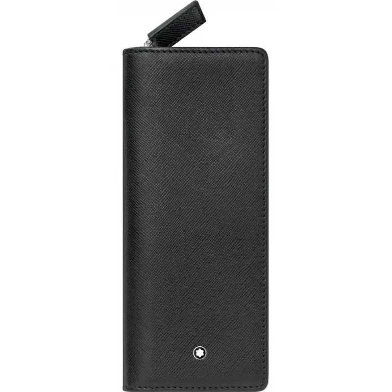 Montblanc Leather- Sartorial 2 Pen Pouch Black 113236