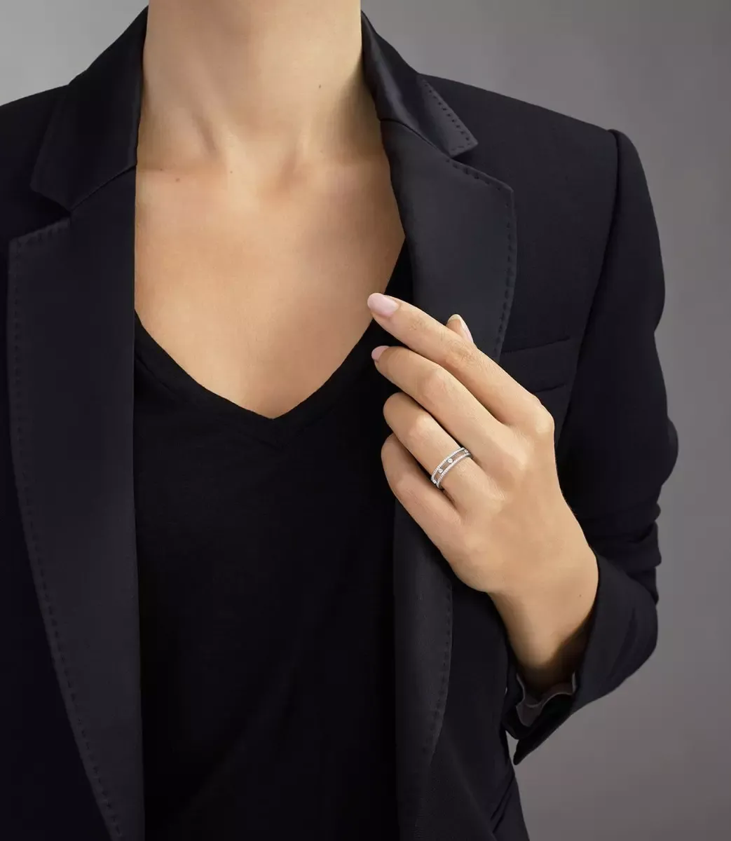 Anel Move Romane Ouro Rosa com Diamantes