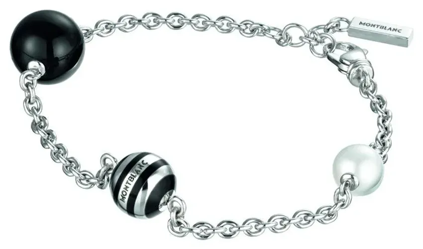 Pulseira Prata Onyx, Pearl, Resin