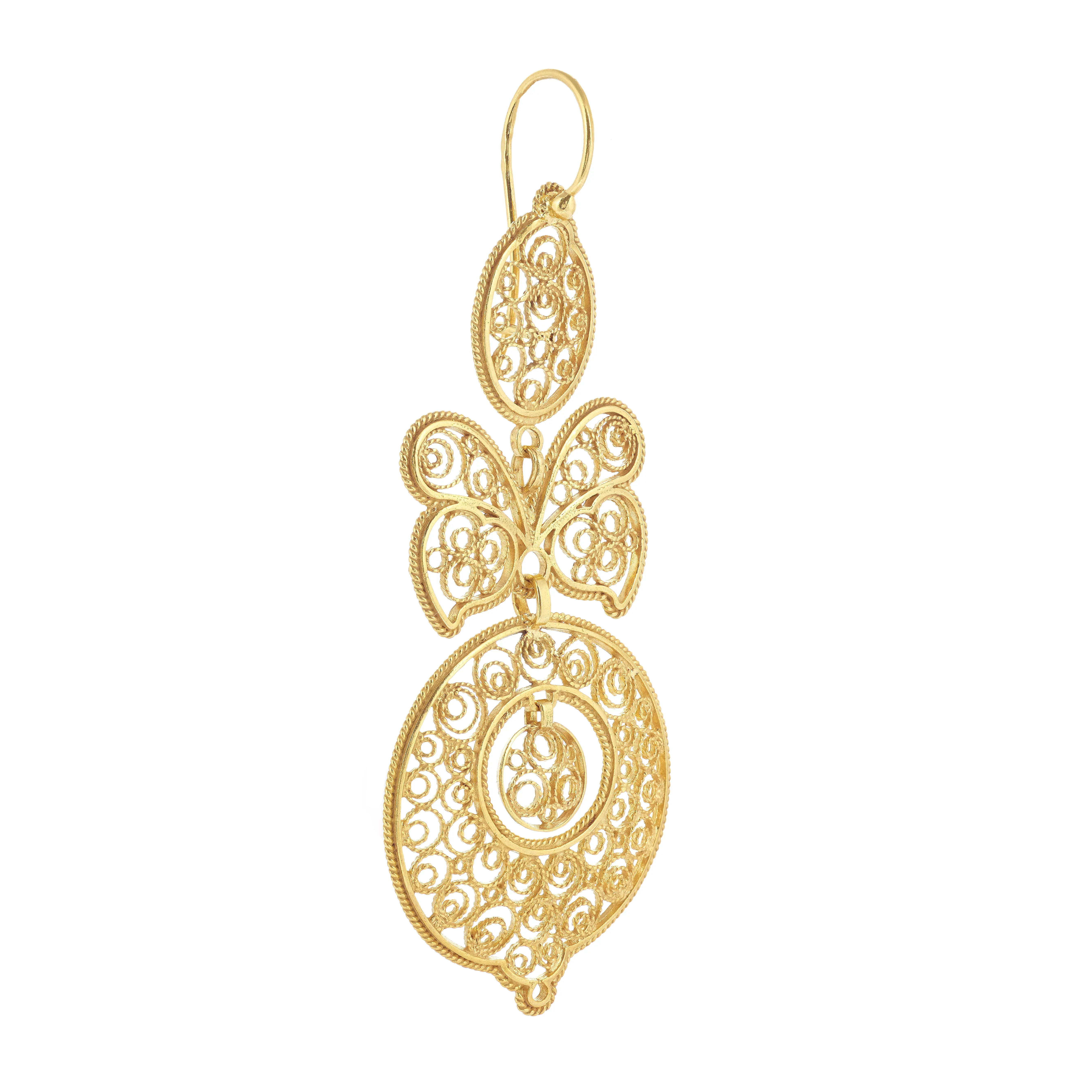 Brincos Filigrana Ouro Amarelo