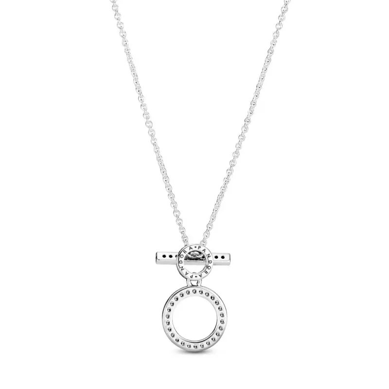 Pandora Double Hoop T-bar Necklace 399039C01-45