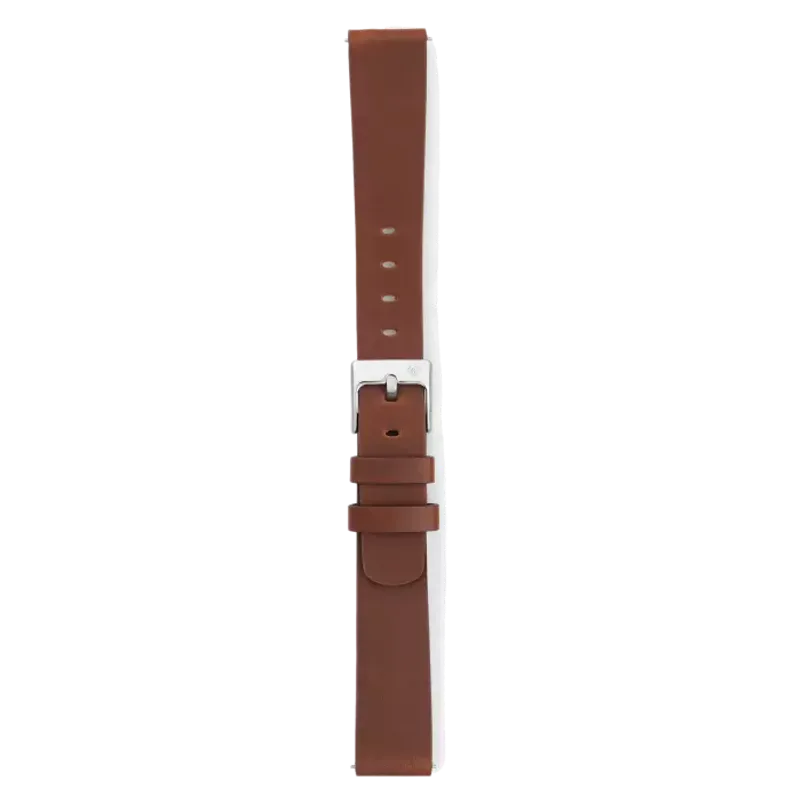 Eletta Pulseira Couro Castanho Fviela Prateado EP04G