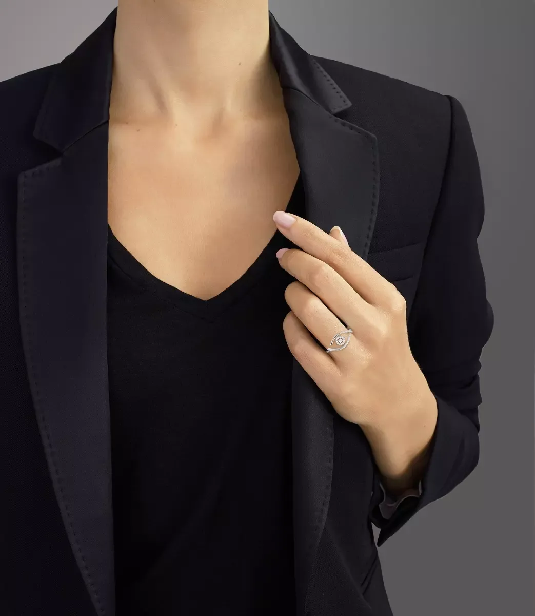 Imagem Anel Lucky Eye Ouro Branco