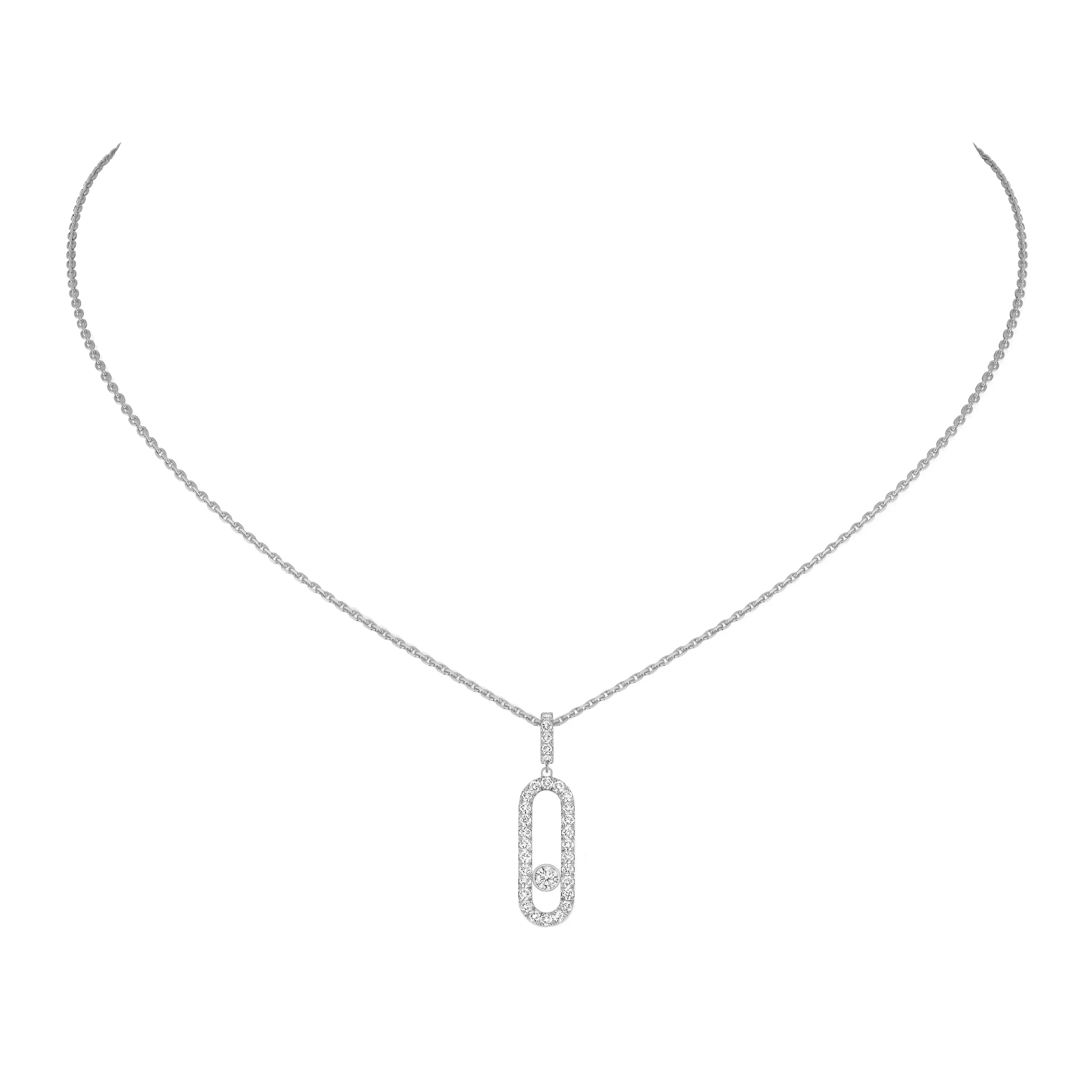 Imagem Colar Move Uno Lucky Move Ouro Branco com Diamantes