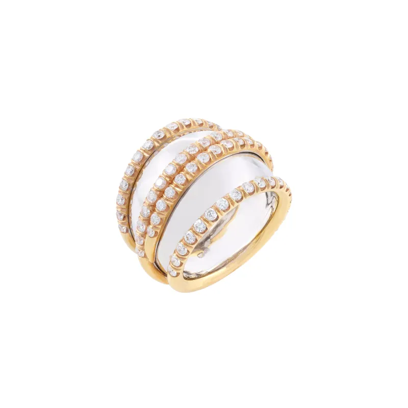 Marcolino Anel Bicolor Ouro Branco 88724