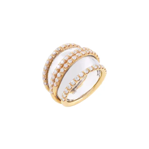 Anel Bicolor Ouro Branco