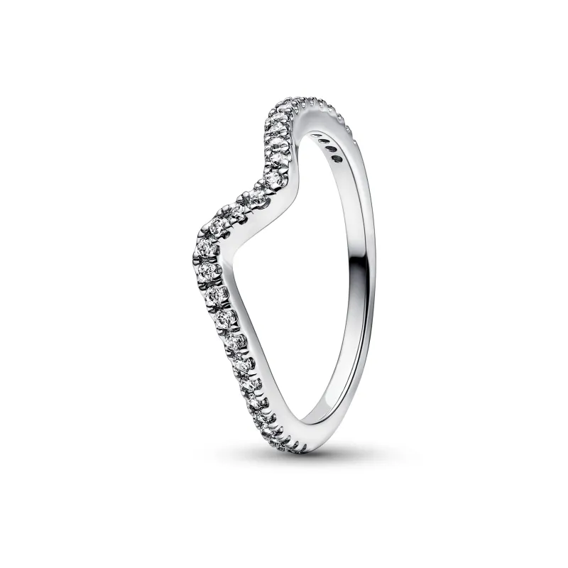 Pandora Anel Sparkling Wave 192539C01-56